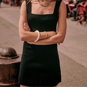 Sezane Mariana Dress Noir. - Size S